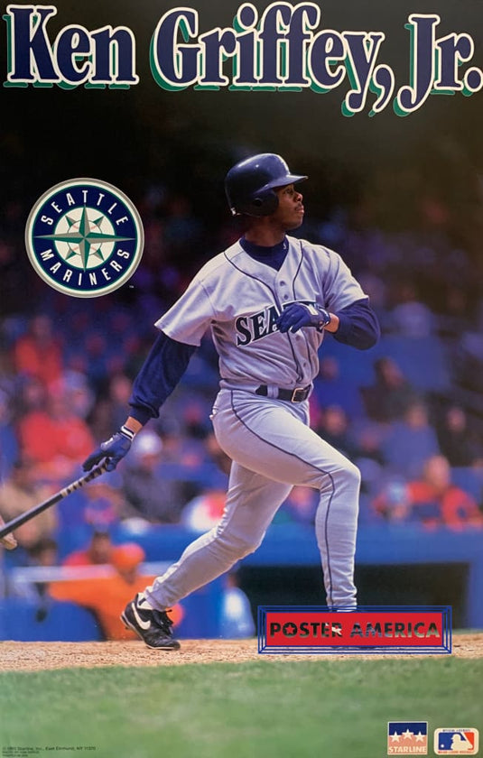 Ken Griffey Jr. Seattles Mariners 1993 Vintage Baseball Poster 22.5 x –  PosterAmerica