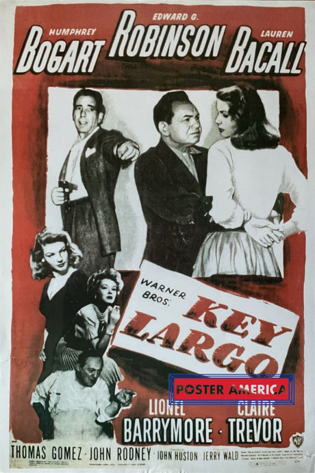 Key Largo Vintage Movie Poster 23.5 X 35