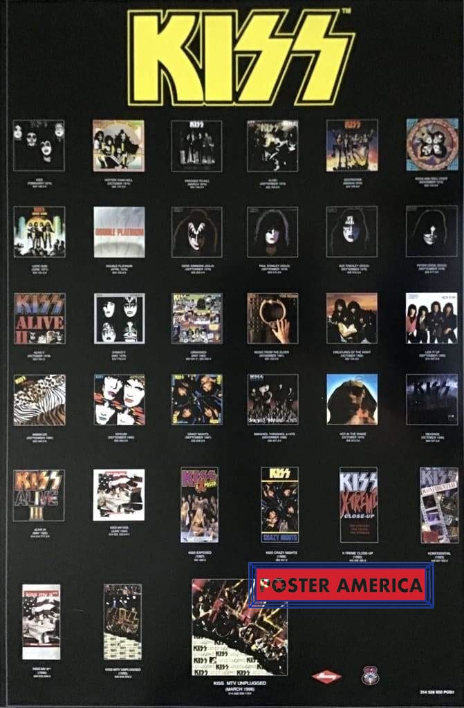 Load image into Gallery viewer, Kiss Unplugged Original Vintage Double Sided Promotional Poster 23 X 35

