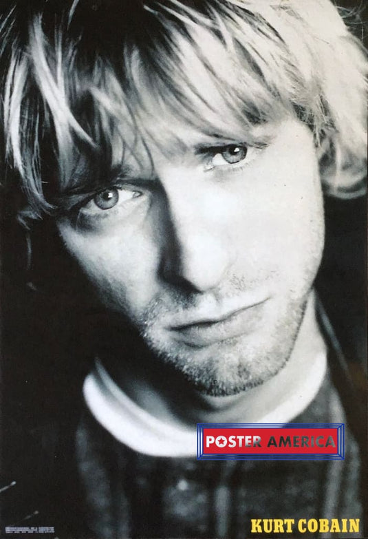 Kurt Cobain Black And White Headshot Poster 24 X 35