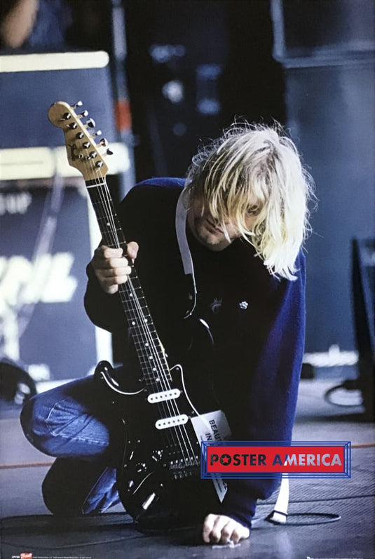 Kurt Cobain On Stage Poster 24 X 36