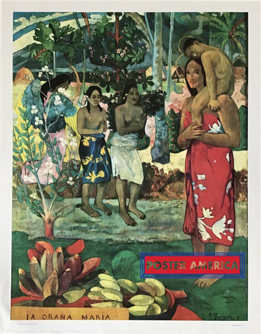 La Orana Maria - Hail Mary By Paul Guaguin Fine Art Reproduction Poster 22 X 28 Print