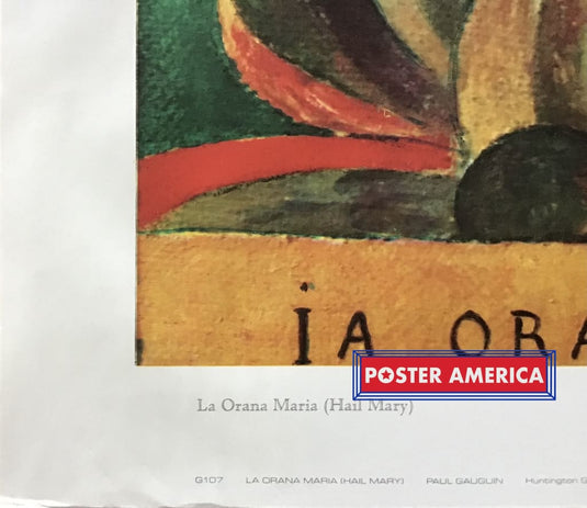 La Orana Maria - Hail Mary By Paul Guaguin Fine Art Reproduction Poster 22 X 28 Print
