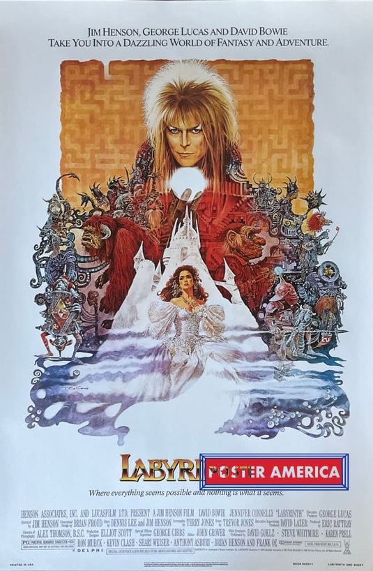 Labyrinth Reproduction One Sheet Movie Poster 24 x 36 Posters Prints & Visual Artwork