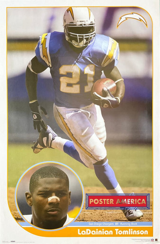 Ladainian Tomlinson San Diego Chargers 2004 Official Nfl Poster 22.5 X 34