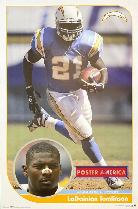Ladainian Tomlinson San Diego Chargers 2004 Official Nfl Poster 22.5 X 34