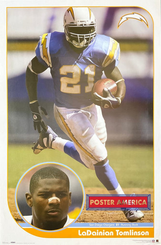 Ladainian Tomlinson San Diego Chargers 2004 Official Nfl Poster 22.5 X 34