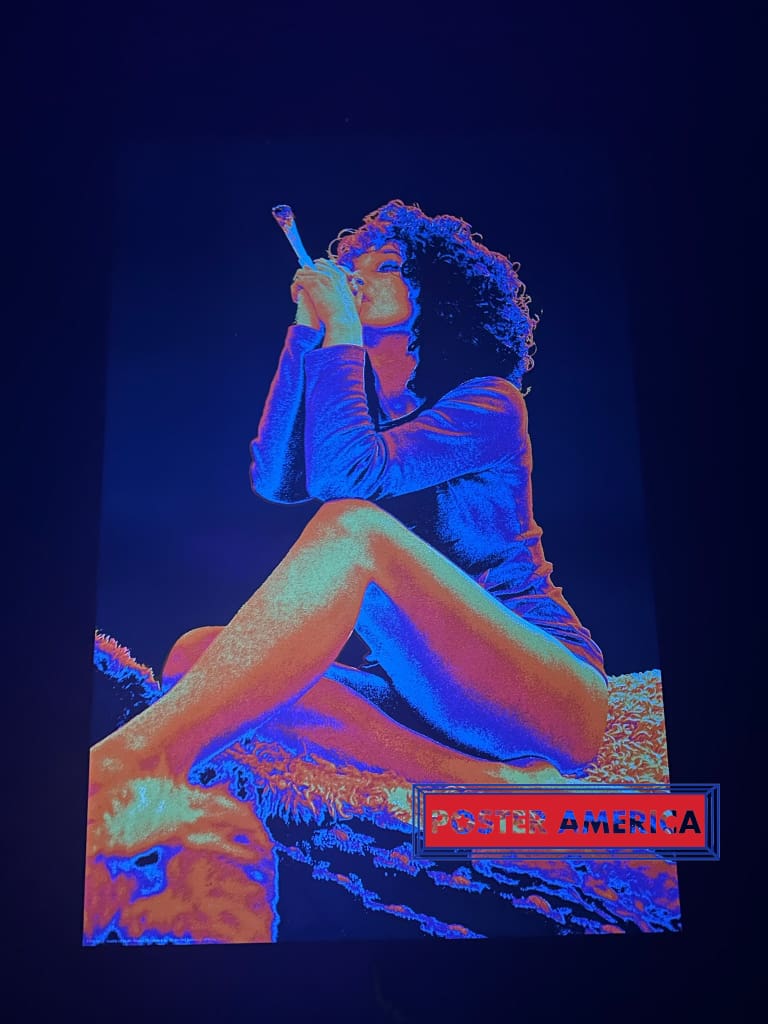 Load image into Gallery viewer, Lady Smoking Joint Blacklight Poster 24 X 36
