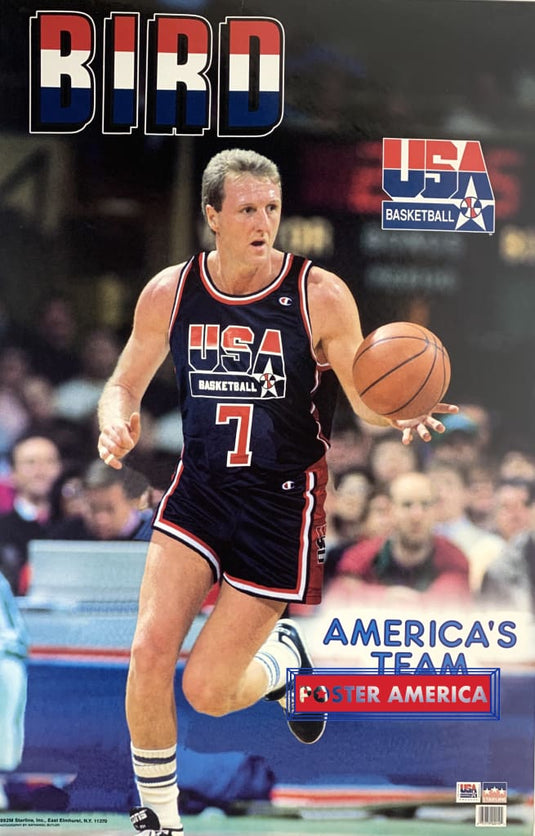 Larry Bird Team Usa Americas 1992 Olympics Vintage Poster 23 X 34 Vintage Poster