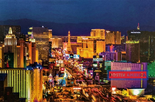 Las Vegas Strip At Night Poster 24 X 36 Skyline