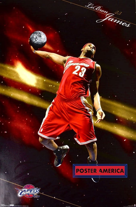 Lebron James Cleveland Caviliers Original Nba 2005 Ultra Rare Poster 22.5 X 34