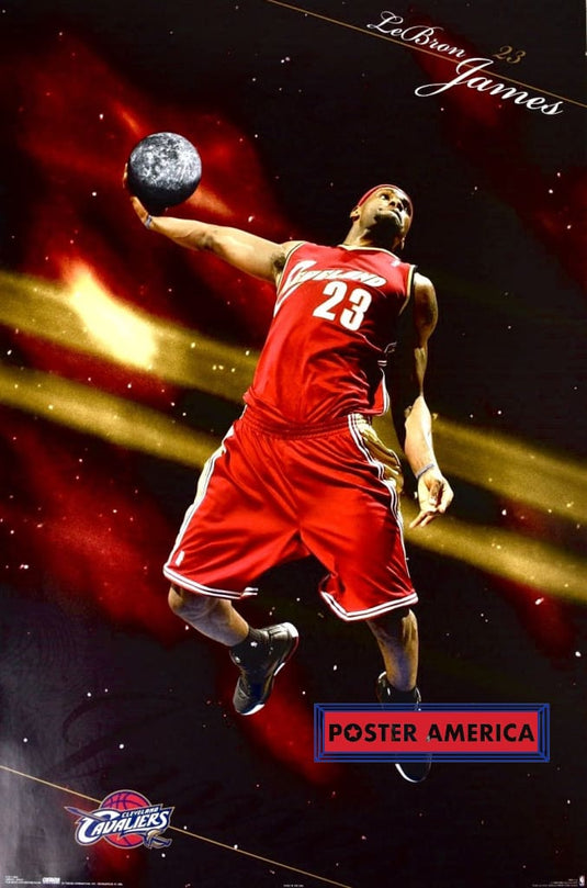 Lebron James Cleveland Caviliers Original Nba 2005 Ultra Rare Poster 22.5 X 34