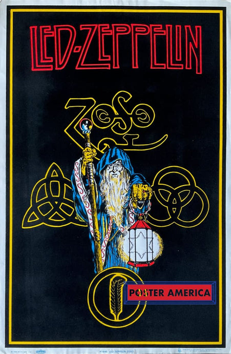 Led Zeppelin Zoso Wizard Blacklight Poster 23 X 35