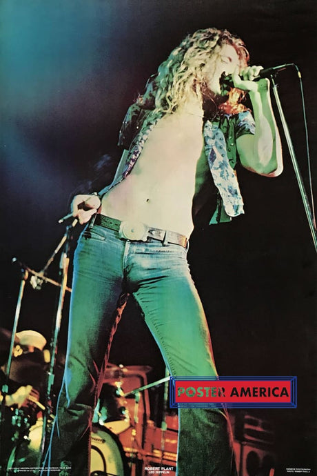 Led Zepplin Robert Plant Original 1973 Vintage Poster 22 X 34 Vintage Poster
