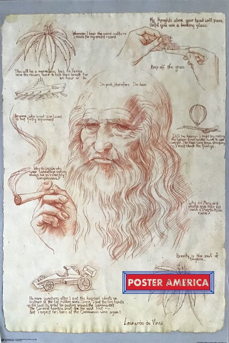 Leonardo Da Vinci Pot Poster 24 X 36