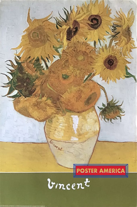 Les Tournesols By Vincent Van Gogh Art Reproduction Poster 24 X 36