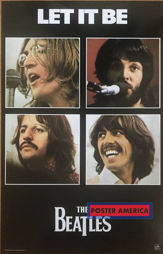 Let It Be The Beatles Vintage 2002 Poster 22.5 X 34 Quad Box Band Shot