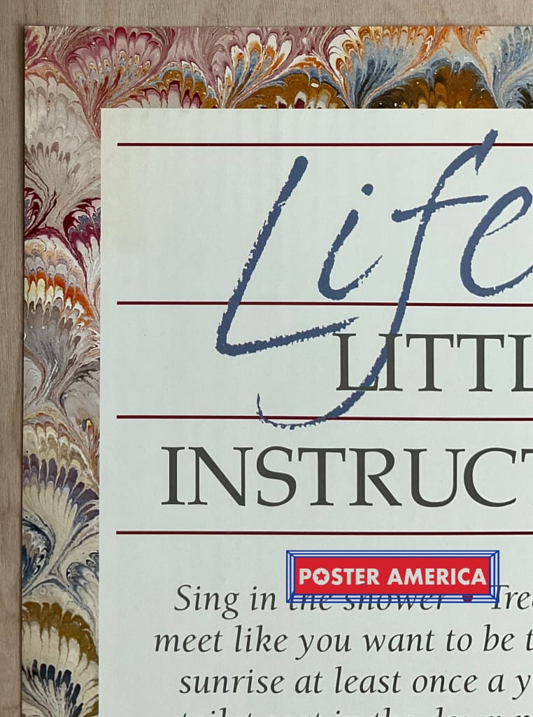 Load image into Gallery viewer, Lifes Little Instructions Vintage 1991 Inspirational Slim Print 12 X 36
