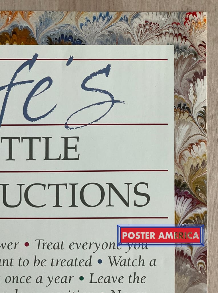 Load image into Gallery viewer, Lifes Little Instructions Vintage 1991 Inspirational Slim Print 12 X 36
