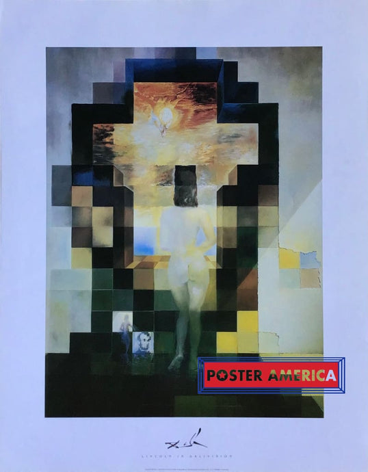 Lincoln In Dalivision By Salvador Dali 22 X 28 Posters Prints & Visual Artwork