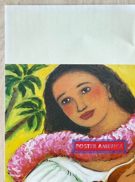 Linda Carter Holman Hula Vintage Art Slim Print 12 X 36