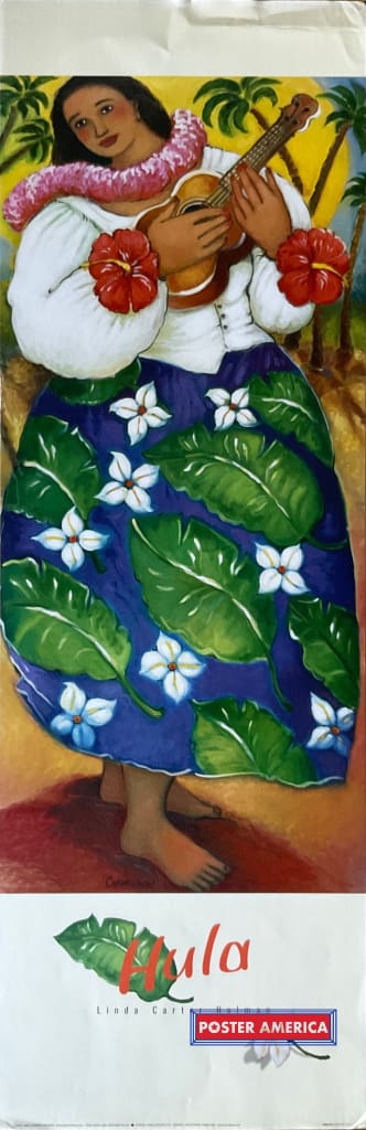 Load image into Gallery viewer, Linda Carter Holman Hula Vintage Art Slim Print 12 X 36
