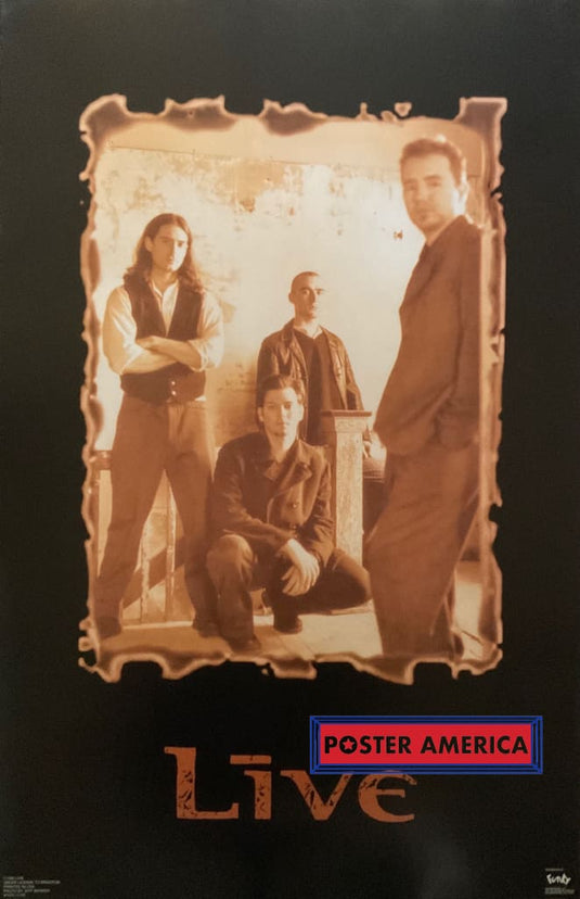 Live American Grunge-Rock Band Vintage 1995 Poster 22.5 X 34.5