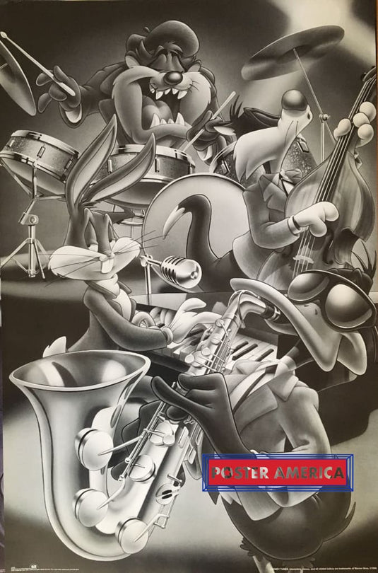 Looney Tunes Jam Session Original 1996 Poster 23 X 35 Vintage Poster
