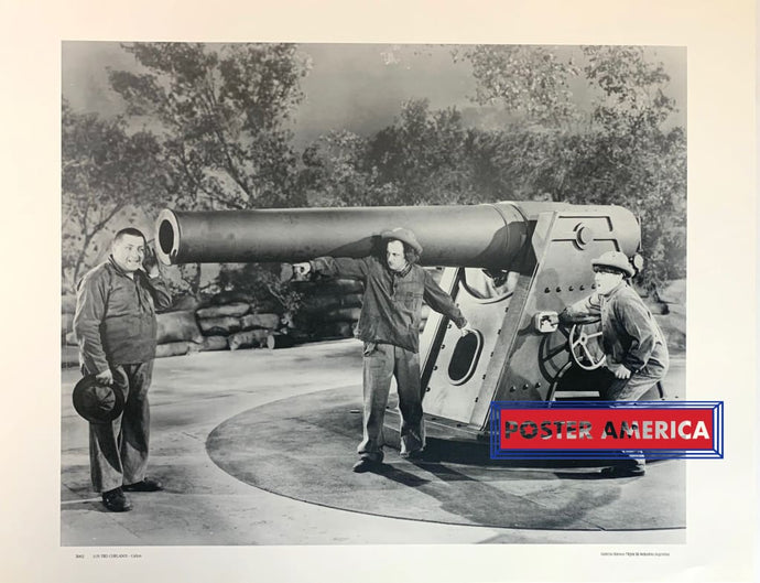 Los Tres Chiflados Canon The Three Stooges Vintage Argentinian Import Poster Print 22 X 28 Vintage