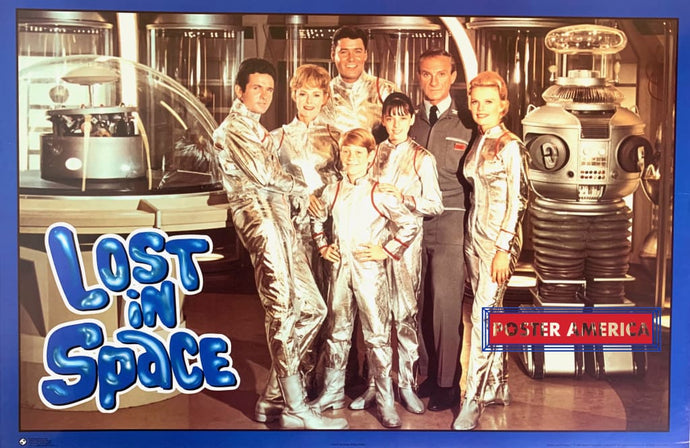 Lost In Space Cast Shot Ultra Rare 1998 Vintage Poster 23 X 35 Vintage Poster
