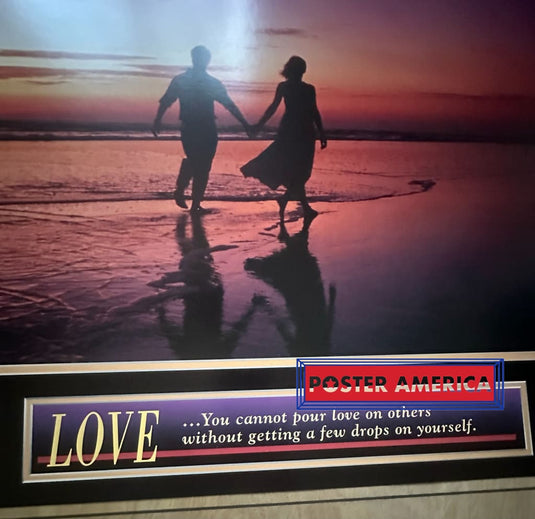 Love Beach Shot With Quote Inspirational Photography Poster 24 X 35