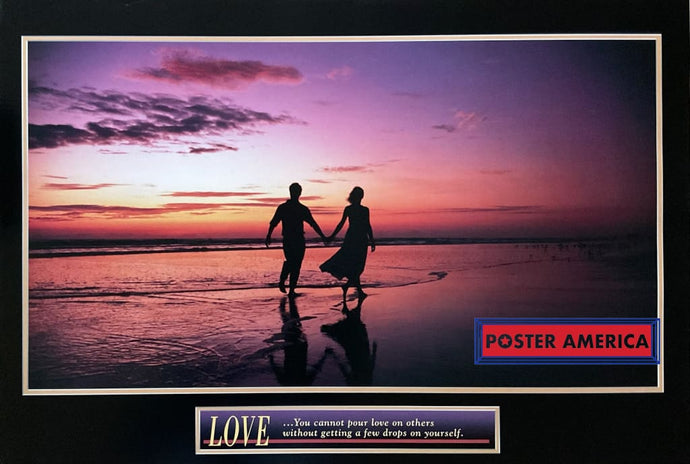 Love Beach Shot With Quote Inspirational Photography Poster 24 X 35
