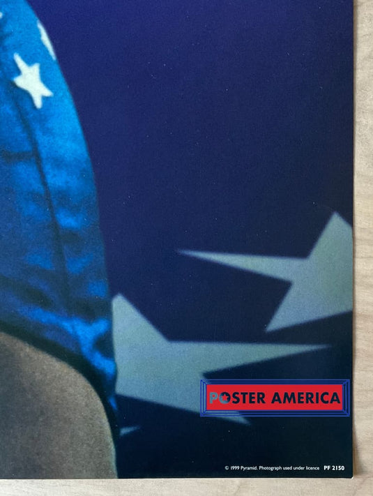Lynda Carter Wonder Woman Blue Background Rare 1999 Vintage Poster 24 X 34