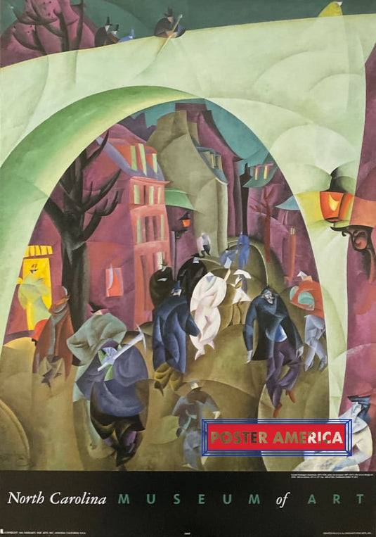 Lyonel Feininger The Green Bridge Ii Vintage 1995 Art Reproduction Poster 19.5 X 27.5