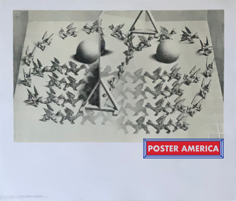 Load image into Gallery viewer, M.c. Escher Magic Mirror Vintage 1976 Holland Import Art Print 24.25 X 20.75 Art Print

