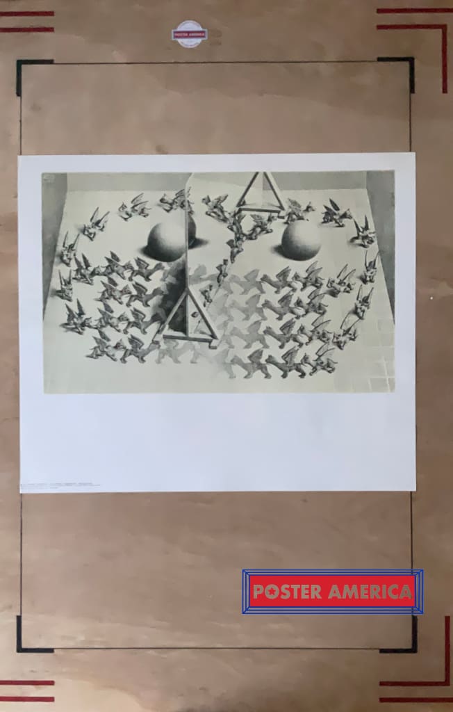 Load image into Gallery viewer, M.c. Escher Magic Mirror Vintage 1976 Holland Import Art Print 24.25 X 20.75 Art Print
