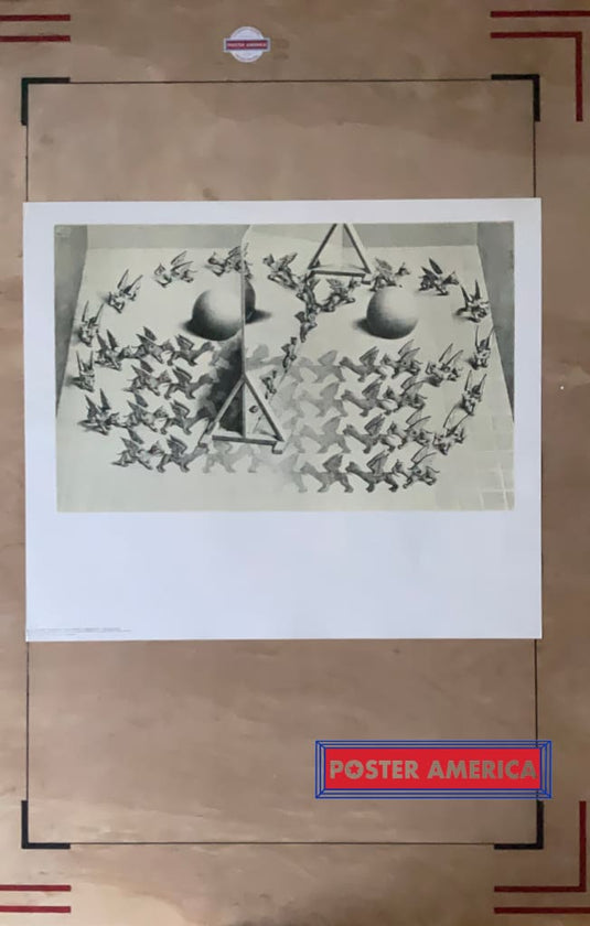 M.c. Escher Magic Mirror Vintage 1976 Holland Import Art Print 24.25 X 20.75 Art Print