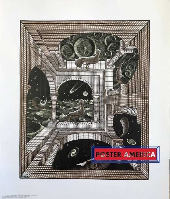 M.c. Escher Other World Rare Color Poster 22 X 28 Fine Art Print