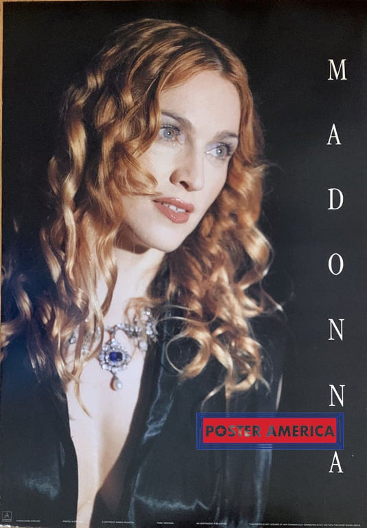 Madonna Singer Vertical Portrait Shot U.k. Import Vintage 1998 Poster 24 X 34 With Sapphire Diamond