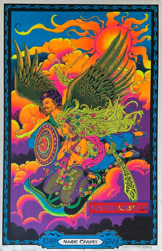 Magic Carpet Original Vintag E Blacklight Poster 25 X 40 Posters Prints & Visual Artwork