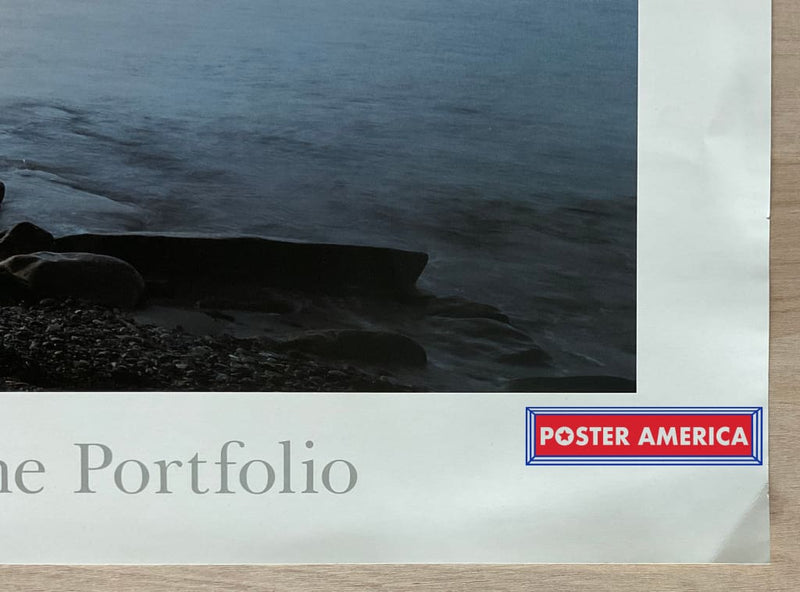 Load image into Gallery viewer, Maine Waterline Portfolio Vintage 1985 Scenic Landscape Slim Print 13 X 32
