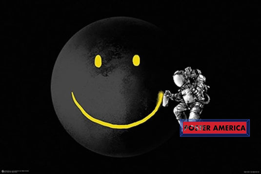 Make A Smile Face In Space Poster 24 X 36
