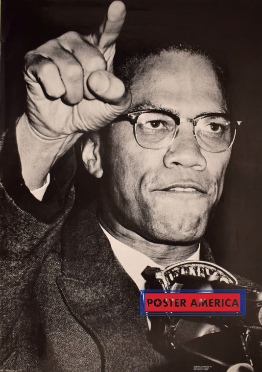 Malcolm X Speech Oversized Black And White Poster 27 X 38