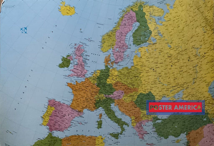 Map Of Europe And Beyond Poster 23.6 X 34.5