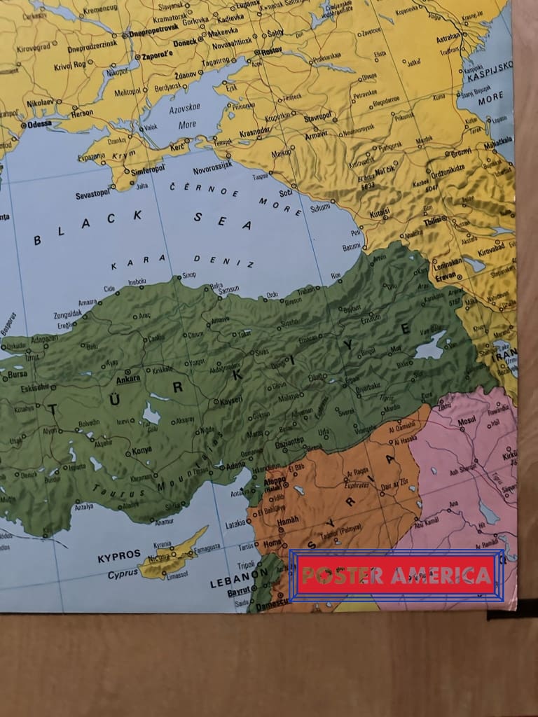 Load image into Gallery viewer, Map Of Europe And Beyond Poster 23.6 X 34.5
