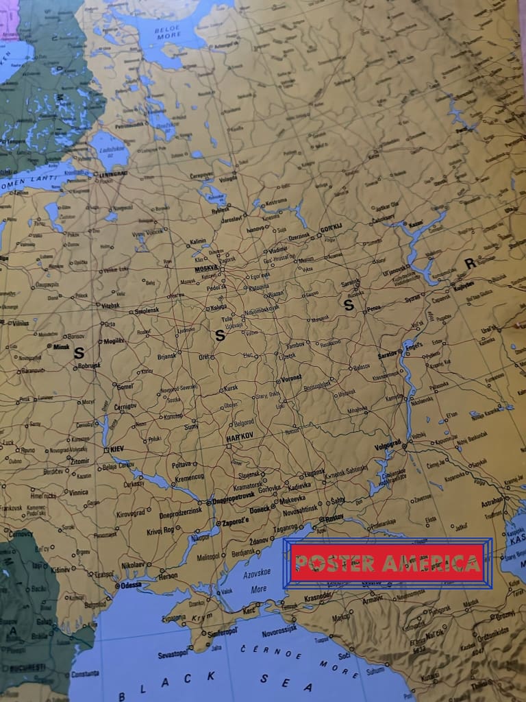 Load image into Gallery viewer, Map Of Europe And Beyond Poster 23.6 X 34.5
