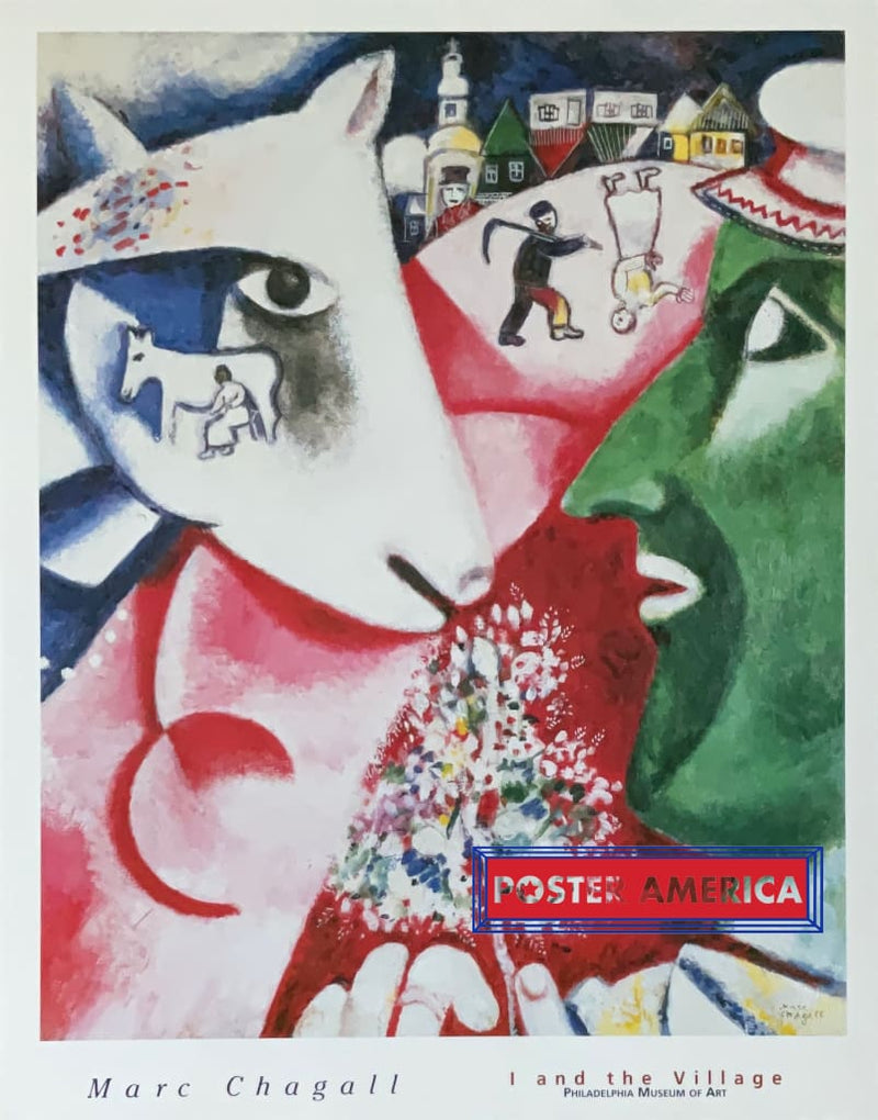 Load image into Gallery viewer, Marc Chagall I And The Philadelphia Museum Of Art Print 22 X 28

