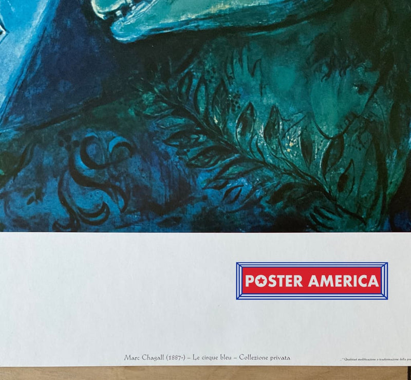 Load image into Gallery viewer, Marc Chagall Le Cirque Bleu Vintage Italian Import Art Print 23.5 X 31.5
