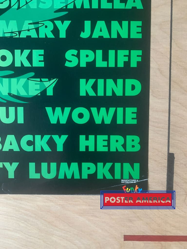 Load image into Gallery viewer, Marijuana Leaf With Funny Names For Weed Novelty Poster 22.5 X 34
