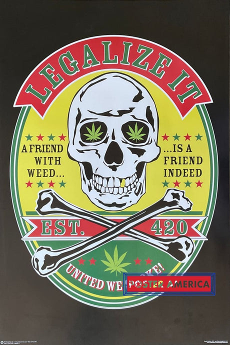 Marijuana Legalize It Poster 24 X 36 Posters Prints & Visual Artwork